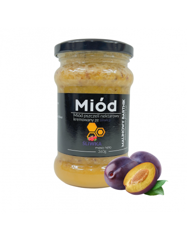 MI&Oacute;D WIELOKWIATOWY Z ŚLIWKAMI - MALINOWY...