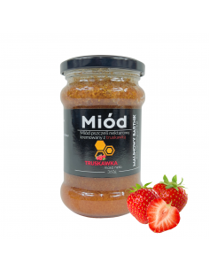 MI&Oacute;D WIELOKWIATOWY Z TRUSKAWKAMI - MALINOWY BARTNIK - 360 G