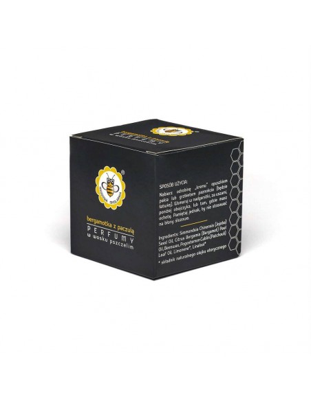 MIODOWA MYDLARNIA - PERFUMY W WOSKU - BERGAMOTKA Z PACZUŁĄ - 15G