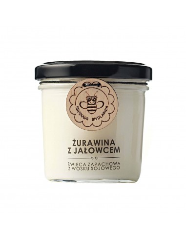 ŚWIECA SOJOWA, ZAPACHOWA - ŻURAWINA Z JAŁOWCEM