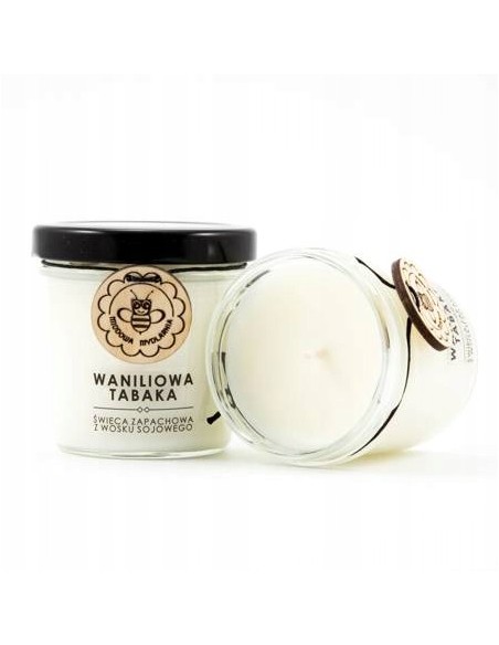 ŚWIECA SOJOWA, ZAPACHOWA - WANILIOWA TABAKA