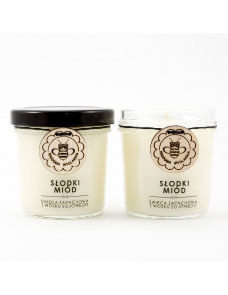 ŚWIECA SOJOWA, ZAPACHOWA - SŁODKI MI&Oacute;D
