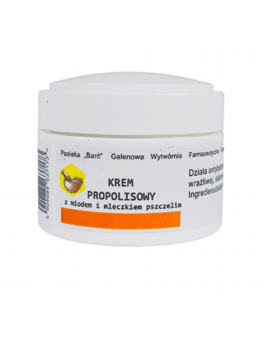 BARĆ - KREM PROPOLISOWY Z MIODEM I MLECZKIEM...
