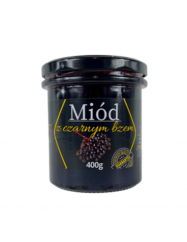 MI&Oacute;D WIELOKWIATOWY - KREMOWANY Z CZARNYM BZEM,...