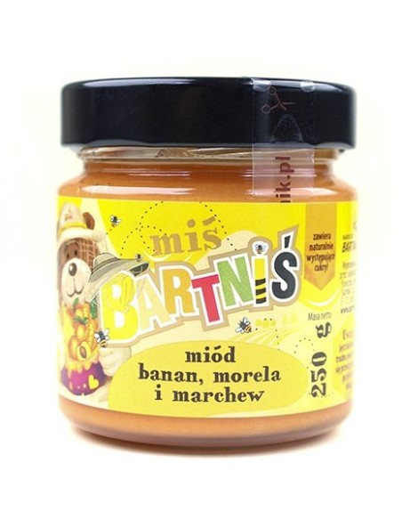 MIŚ BARTNIŚ - MI&Oacute;D BANAN, MORELA I MARCHEW, 250G