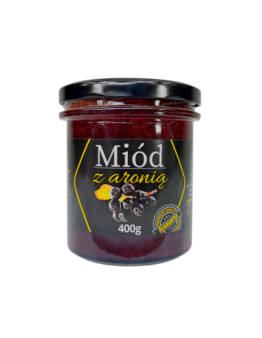 MI&Oacute;D WIELOKWIATOWY - KREMOWANY Z ARONIĄ, 400G