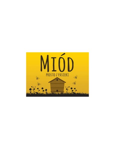TABLICA REKLAMOWA - "MI&Oacute;D PROSTO Z PASIEKI" - XL