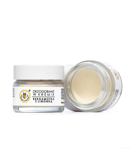 MIODOWA MYDLARNIA - MINI DEZODORANT W KREMIE - BERGAMOTKA Z LIMONKĄ