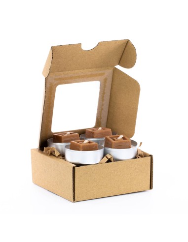 ŚWIECZKA - TEALIGHT BROWNIE - 4SZT.