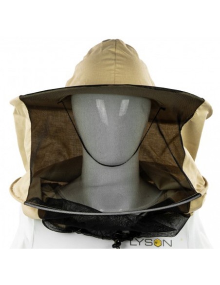 KAPELUSZ PSZCZELARSKI, BAWEŁNIANY - Z TYŁU PŁUTNO