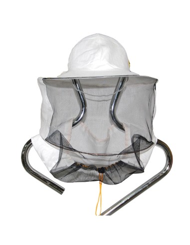 KAPELUSZ PSZCZELARSKI LNIANY - Z TYŁU PŁUTNO