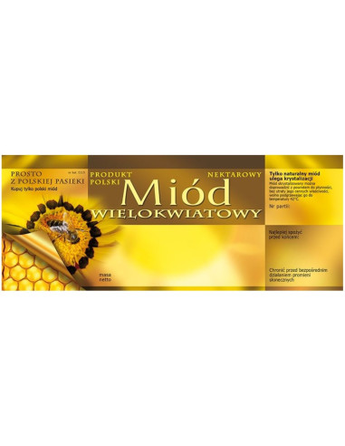 ETYKIETY NA MI&Oacute;D WIELOKWIATOWE 154X60 (DUŻE) &ndash;...