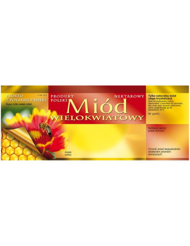 ETYKIETY NA MI&Oacute;D WIELOKWIATOWE 154X60 (DUŻE) &ndash;...