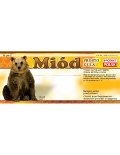 ETYKIETY NA MI&Oacute;D UNIWERSALNE 116X50 &ndash; 100 SZT.