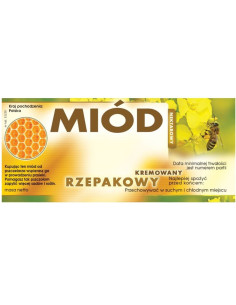 ETYKIETY NA MI&Oacute;D RZEPAKOWY KREMOWANY 116x50 &ndash; 100 SZT.
