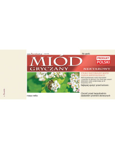 ETYKIETY NA MI&Oacute;D GRYCZANY 116X50 &ndash; 100 SZT.