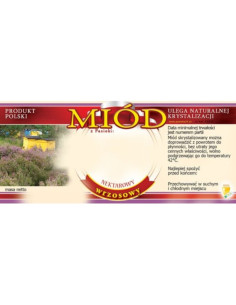 ETYKIETY NA MI&Oacute;D WRZOSOWY 116X50 &ndash; 100 SZT.