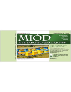 ETYKIETY NA MI&Oacute;D NEKTAROWO-SPADZIOWY 116X50 &ndash; 100 SZT.