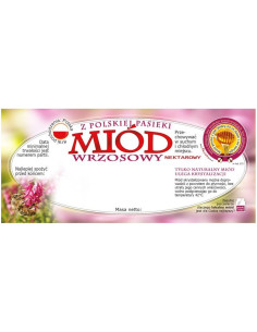 ETYKIETY NA MI&Oacute;D WRZOSOWY 116X50 &ndash; 100 SZT.