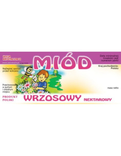 ETYKIETY NA MI&Oacute;D WRZOSOWY 116X50 &ndash; 100 SZT.