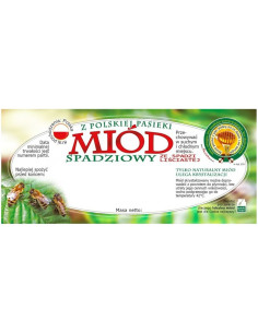 ETYKIETY NA MI&Oacute;D SPADZIOWY ZE SPADZI LIŚCIASTEJ 116X50 &ndash;...