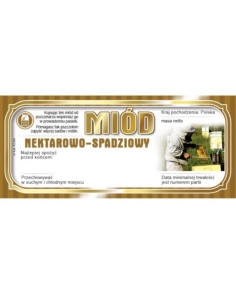 ETYKIETY NA MI&Oacute;D NEKTAROWO-SPADZIOWY 116x50 &ndash; 100 SZT.