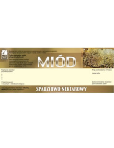 ETYKIETY NA MI&Oacute;D SPADZIOWO-NEKTAROWY 154X60 (DUŻE) &ndash; 100...