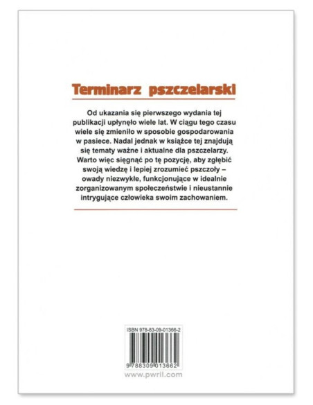 KSIĄŻKA - "TERMINARZ PSZCZELARSKI"
