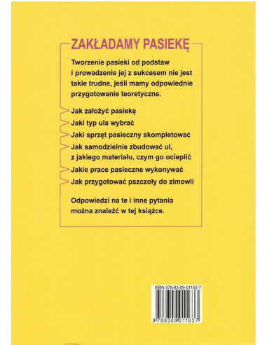 KSIĄŻKA - "ZAKŁADAMY PASIEKĘ" ~ ADAM ROMAN