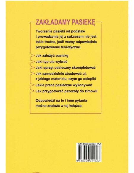 KSIĄŻKA - "ZAKŁADAMY PASIEKĘ" ~ ADAM ROMAN
