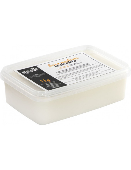 BAZA GLICERYNOWA, MYDLANA 1 KG - KOZIE MLEKO
