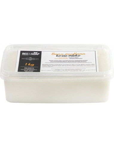 BAZA GLICERYNOWA, MYDLANA 1 KG - KOZIE MLEKO