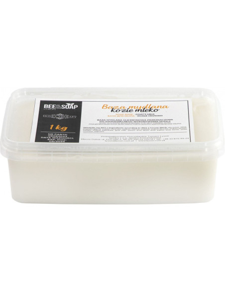 BAZA GLICERYNOWA, MYDLANA 1 KG - KOZIE MLEKO
