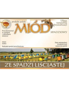 ETYKIETY NA MIÓD ZE SPADZI LIŚCIASTEJ 100X76 – 100 SZT.