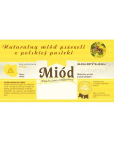 ETYKIETY Z BANDEROLĄ NA MIÓD NAWŁOCIOWY – 100 SZT.