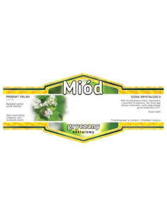 ETYKIETY NA MIÓD GRYCZANY 150X65 – 100 SZT.