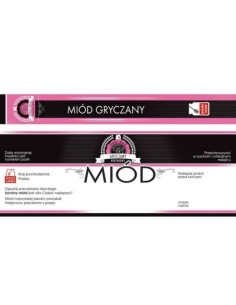 ETYKIETY Z BANDEROLĄ NA MIÓD GRYCZANY – 100 SZT.