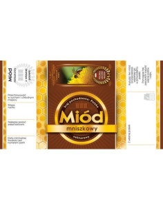 ETYKIETY Z BANDEROLĄ NA MIÓD MNISZKOWY – 100 SZT.