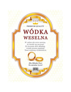 ETYKIETY NA W&Oacute;DKĘ WESELNĄ &ndash; 50 SZT.
