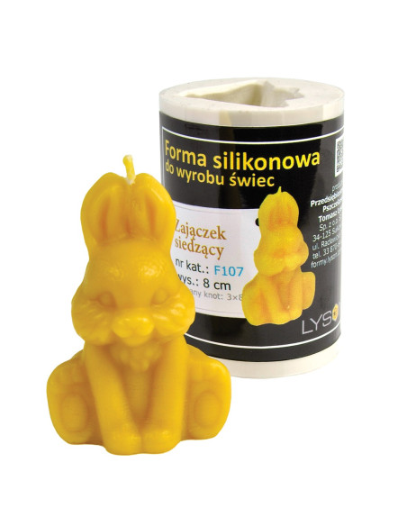 FORMA SILIKONOWA - ZAJĄCZEK SIEDZĄCY - WYSOKOŚĆ 8CM