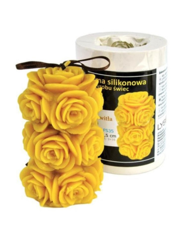 FORMA SILIKONOWA - PRZEKWITŁA RÓŻA - WYSOKOŚĆ...