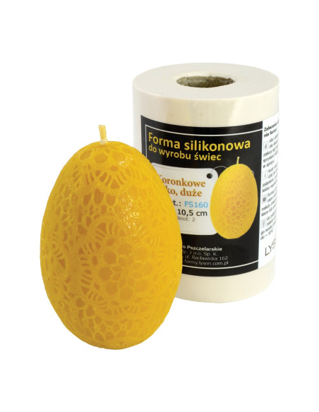 FORMA SILIKONOWA - KORONKOWE JAJKO DUŻE - WYSOKOŚĆ 10,5CM