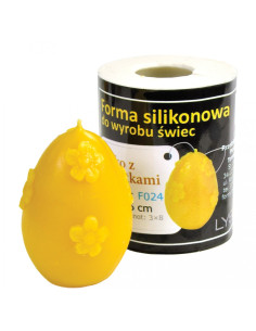 FORMA SILIKONOWA - JAJKO Z KWIATKAMI - WYSOKOŚĆ 6CM 2