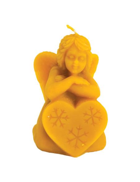 FORMA SILIKONOWA - ANIOŁEK ZE ŚNIEŻYNKĄ NA SERCU - WYSOKOŚĆ 8CM