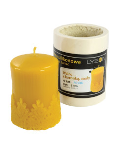 FORMA SILIKONOWA - WALEC Z KORONKĄ MAŁY - WYSOKOŚĆ 8CM 2