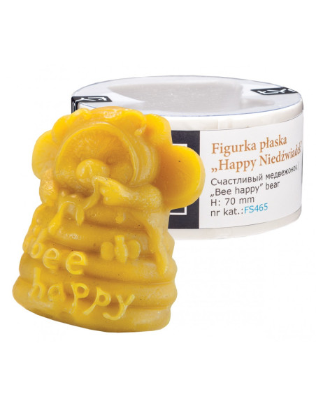 FORMA SILIKONOWA - FIGURKA PŁASKA HAPPY NIEDŹWIADEK - WYSOKOŚĆ 7CM