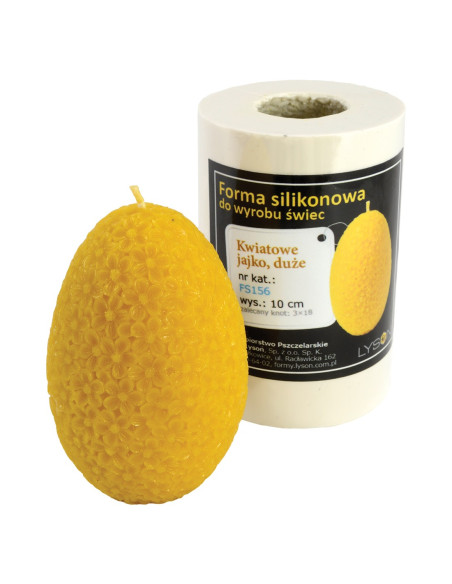 FORMA SILIKONOWA - KWIATOWE JAJKO DUŻE - WYSOKOŚĆ 10CM