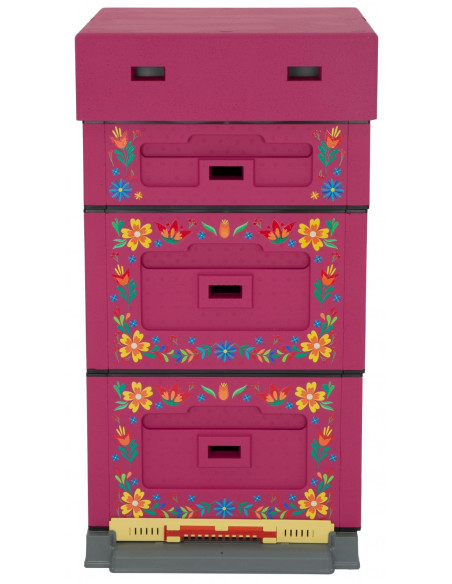 UL WIELKOPOLSKI 10-RAMKOWY MALOWANY Z NADRUKIEM KWIATKI DO SAMODZIELNEGO MONTAŻU - OPTIMA - CIEMNOR&Oacute;ŻOWY