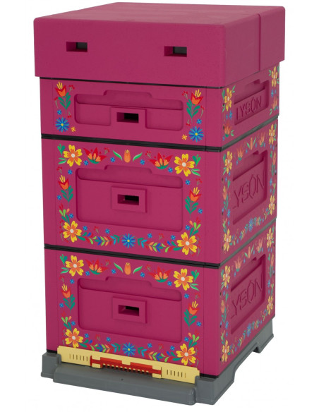 UL WIELKOPOLSKI 10-RAMKOWY MALOWANY Z NADRUKIEM KWIATKI DO SAMODZIELNEGO MONTAŻU - OPTIMA - CIEMNOR&Oacute;ŻOWY