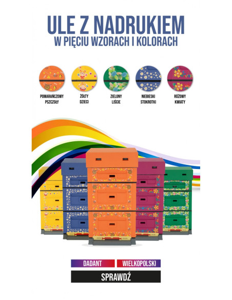 UL WIELKOPOLSKI 10-RAMKOWY MALOWANY Z NADRUKIEM KWIATKI DO SAMODZIELNEGO MONTAŻU - OPTIMA - CIEMNOR&Oacute;ŻOWY